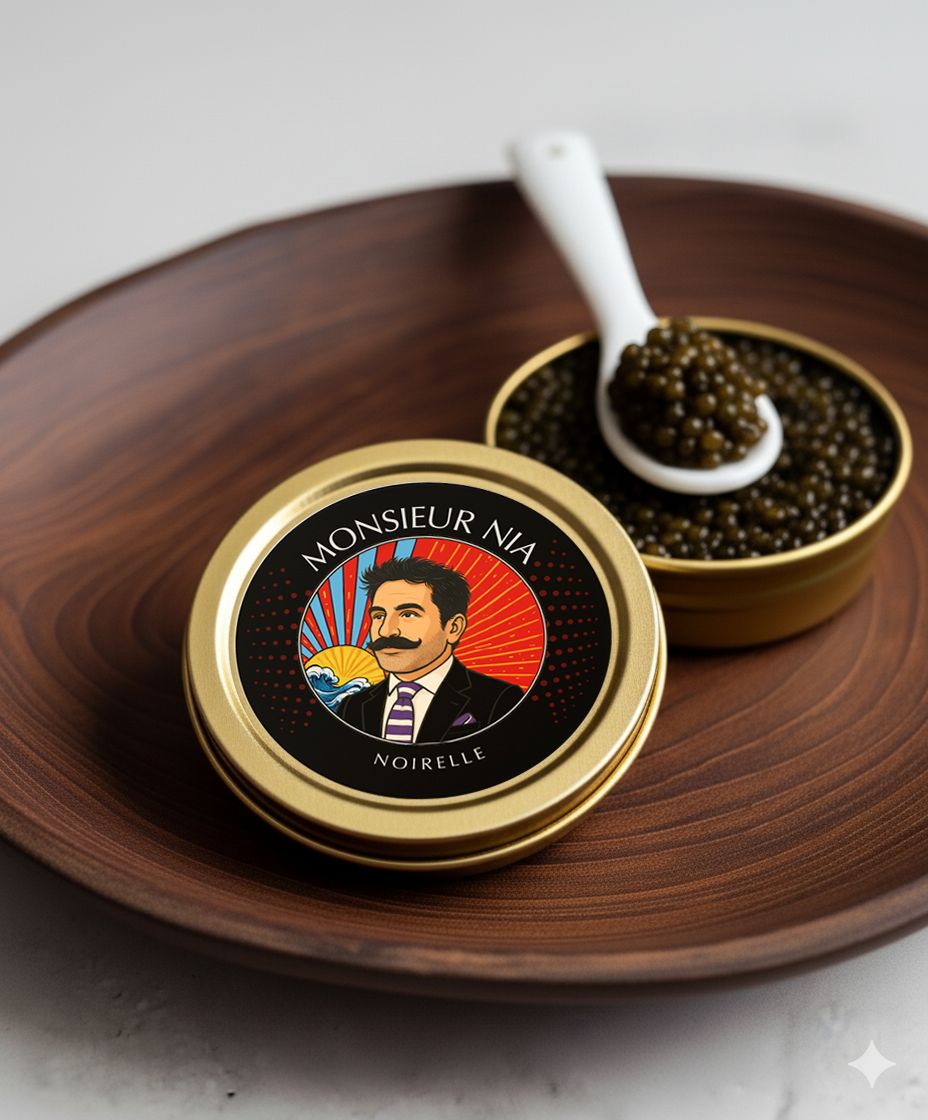 A connoisseur inspecting caviar