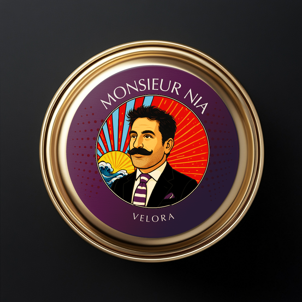 A luxurious tin of Velora - Power in Elegance